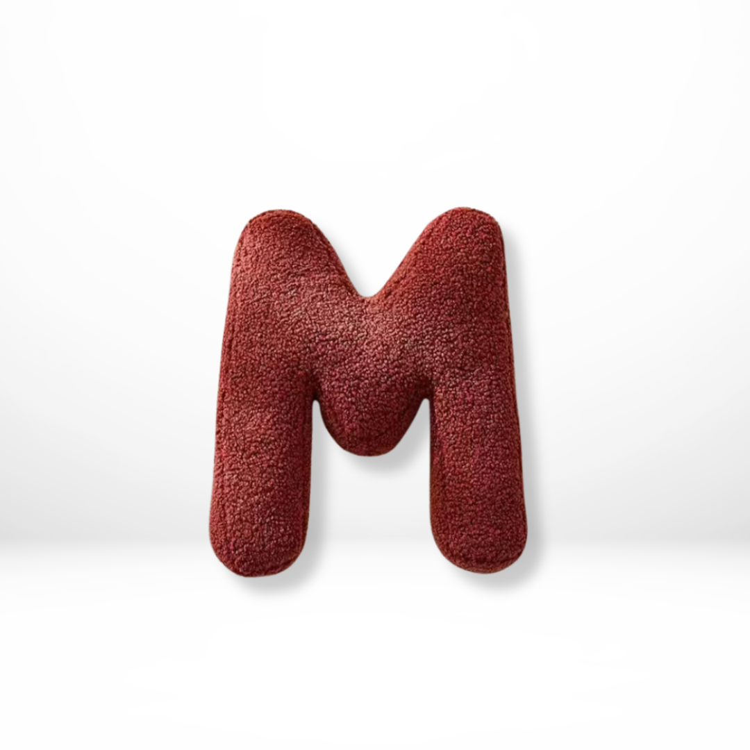 Letter-Shaped Velvet Throw Pillow — Personalized Initial Cushion for Couch, Bed & Nursery Décor | Thomler