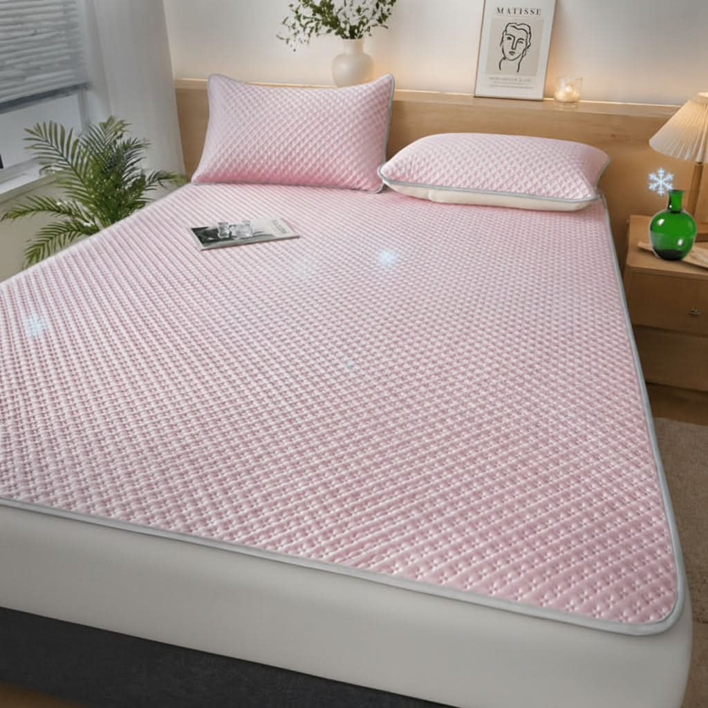 Foldable Cooling Sleep Mat for Summer – Breathable Waffle Texture Bed Pad with Soft Touch Surface – Portable Bedding Topper for Hot Weather | Thomler
