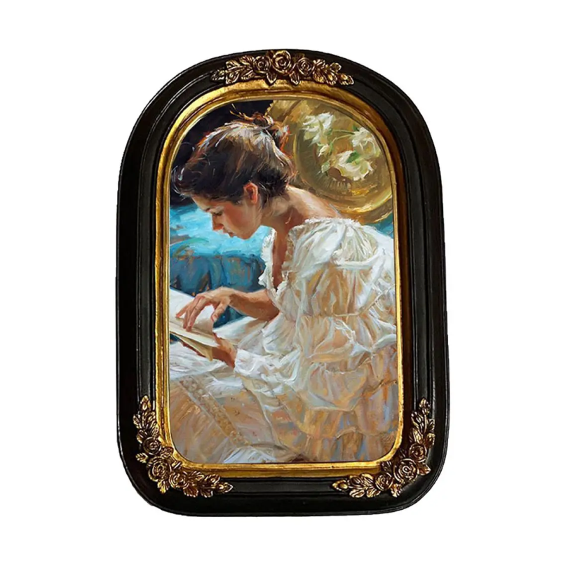 Vintage Resin Picture Frame for Home Display – Ornate Antique-Style Photo Holder for Living Room & Bedroom Décor | Thomler