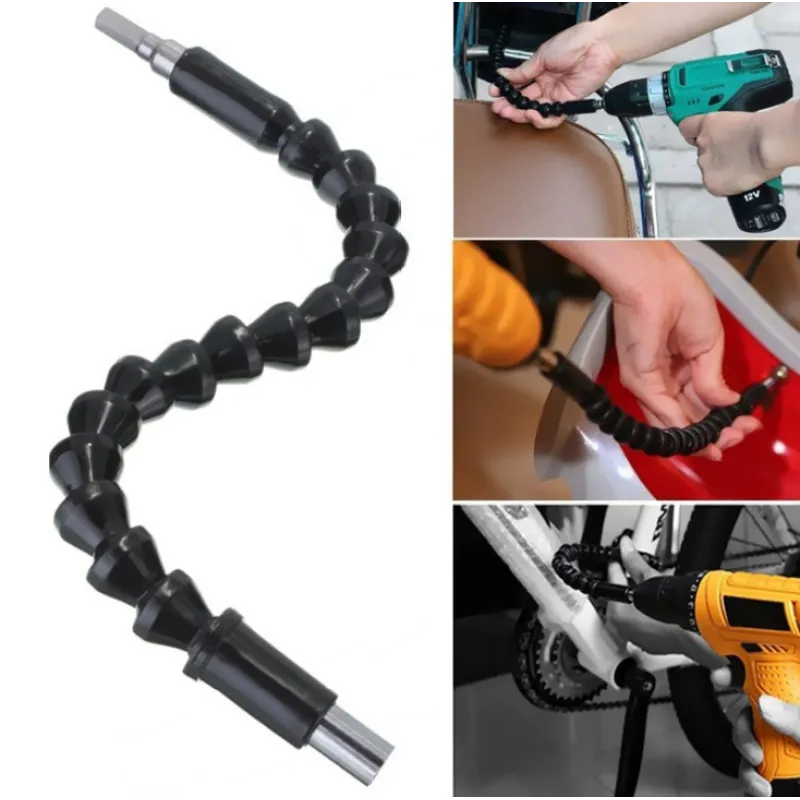 Flexible Drill Bit Extension with Screwdriver Bit Set for Tight Spaces and Awkward Corners | Thomler