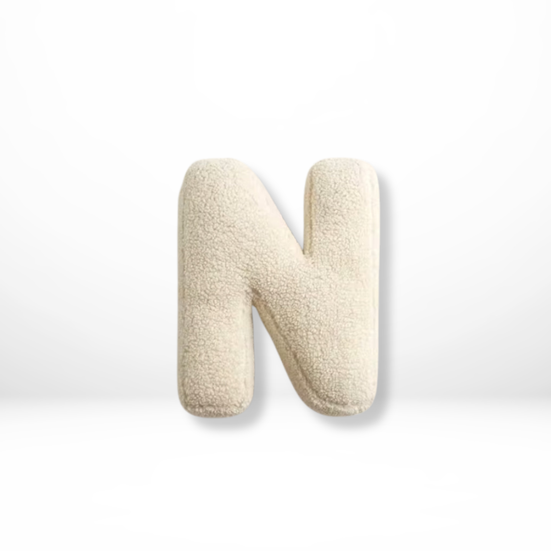 Letter-Shaped Velvet Throw Pillow — Personalized Initial Cushion for Couch, Bed & Nursery Décor | Thomler