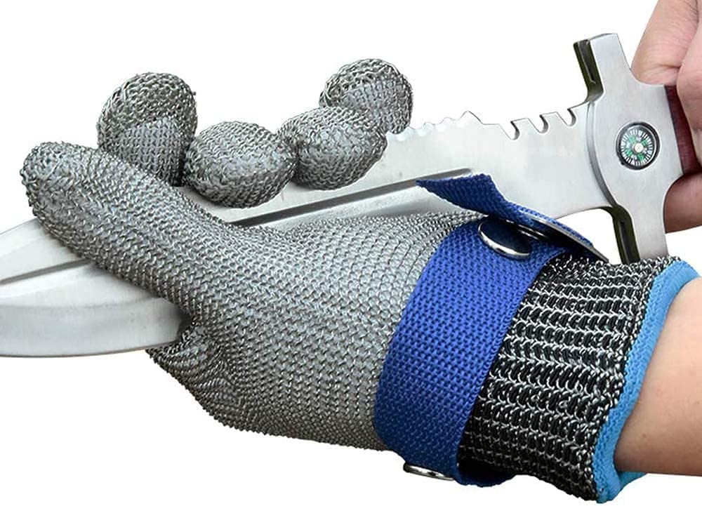 Cut-Resistant Stainless Steel Mesh Safety Glove for Kitchen, Oyster Shucking, Fishing & Food Prep | Thomler