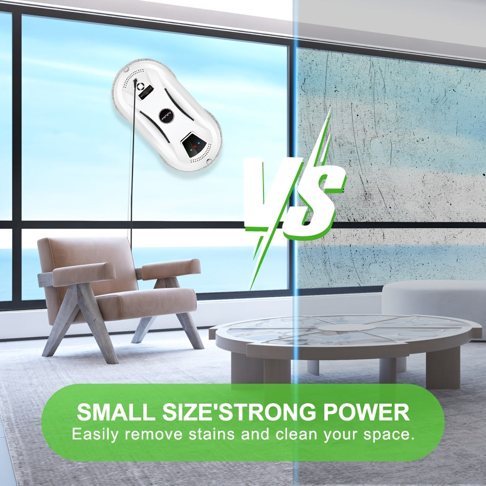 Robotic Window Cleaner with Remote Control for Streak-Free Glass – Automatic Suction Cleaner for Windows, Mirrors & Doors | Thomler