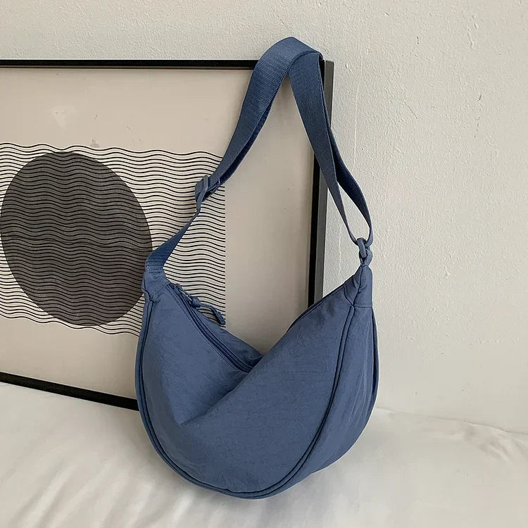 Pleated Hobo Crossbody Bag for Women – Lightweight Nylon Shoulder Purse with Ruched Design for Everyday Carry & Travel | Thomler