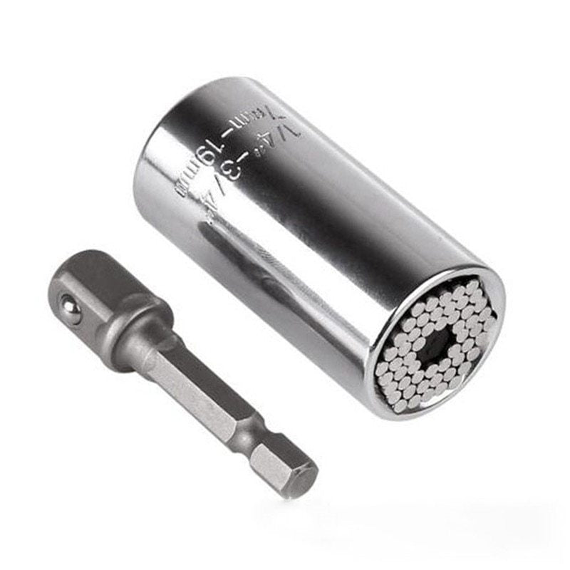 Self-Adjusting Multi-Grip Socket Tool for Bolts, Nuts & Fasteners in Metric & SAE Sizes | Fits 1/4 to 3/4 Inch Hardware | Thomler
