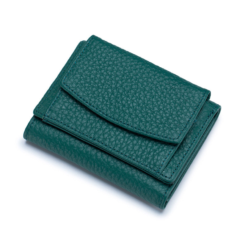 Compact RFID Blocking Leather Wallet for Women – Snap-Close Coin Purse with Card Slots & RFID Shield for Everyday Carry | Thomler