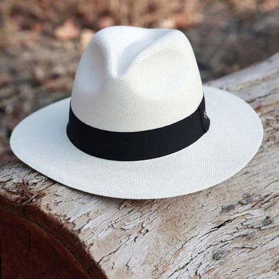 UPF 50+ Straw Fedora Hat with Wired Brim and Leather Band for Men & Women | Thomler