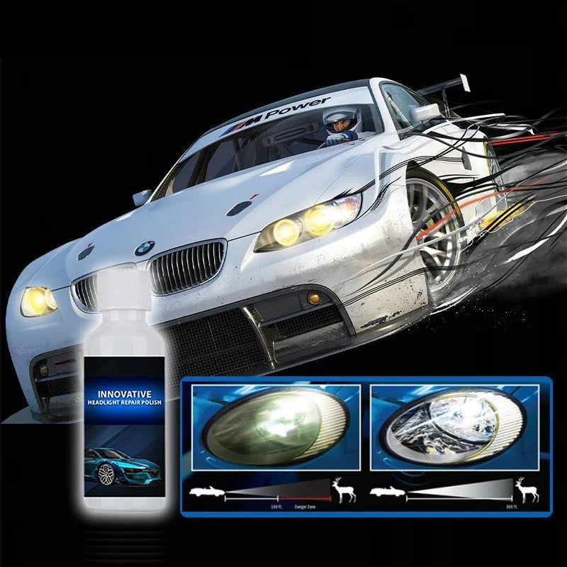 Headlight Restoration Kit – Removes Cloudiness & Yellowing for Crystal-Clear Lens Clarity on All Vehicles | Thomler