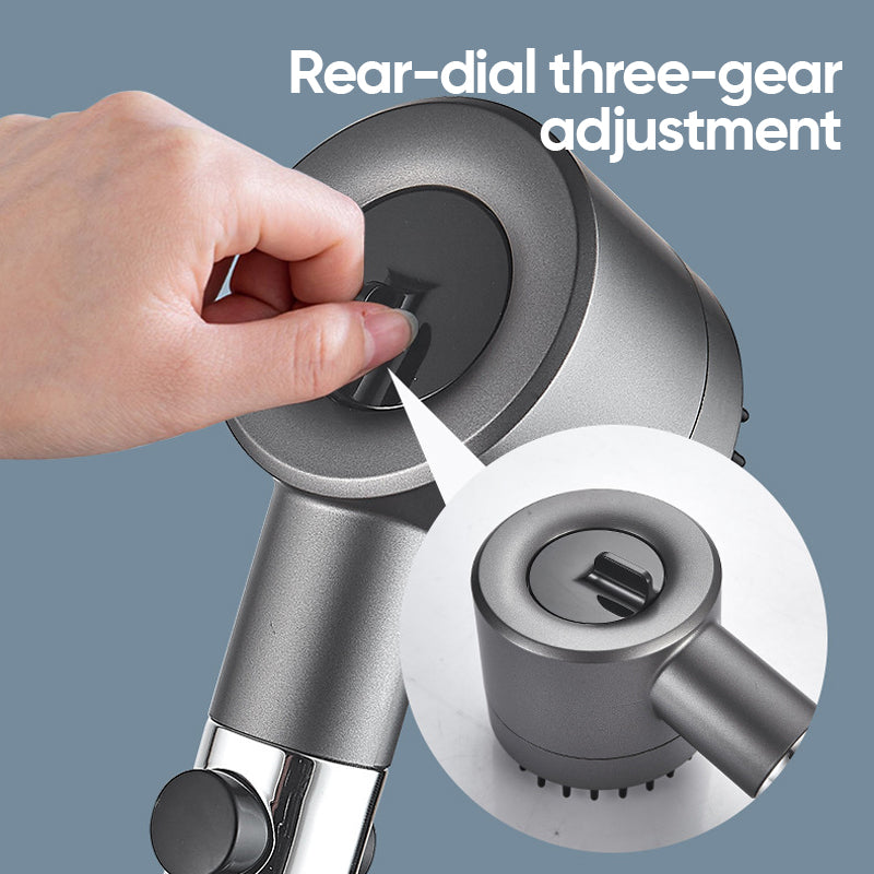 3-Mode High-Pressure Handheld Shower Head with On/Off Pause Switch & Built-In Water Filter | Thomler