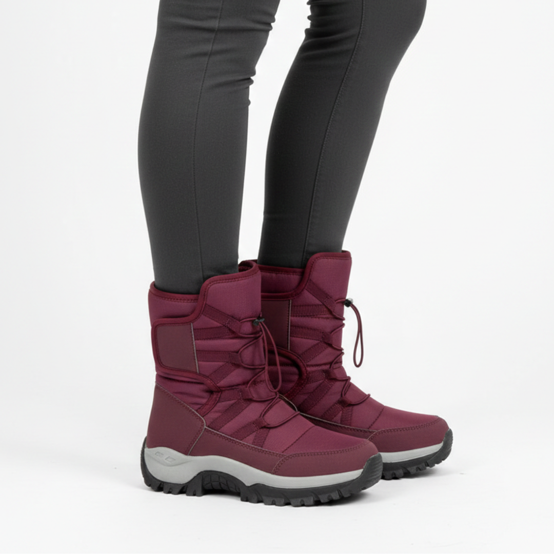 Women's Insulated Waterproof Winter Boots with Plush Lining – Slip-Resistant Platform Ankle Boots for Snow & Ice | Thomler