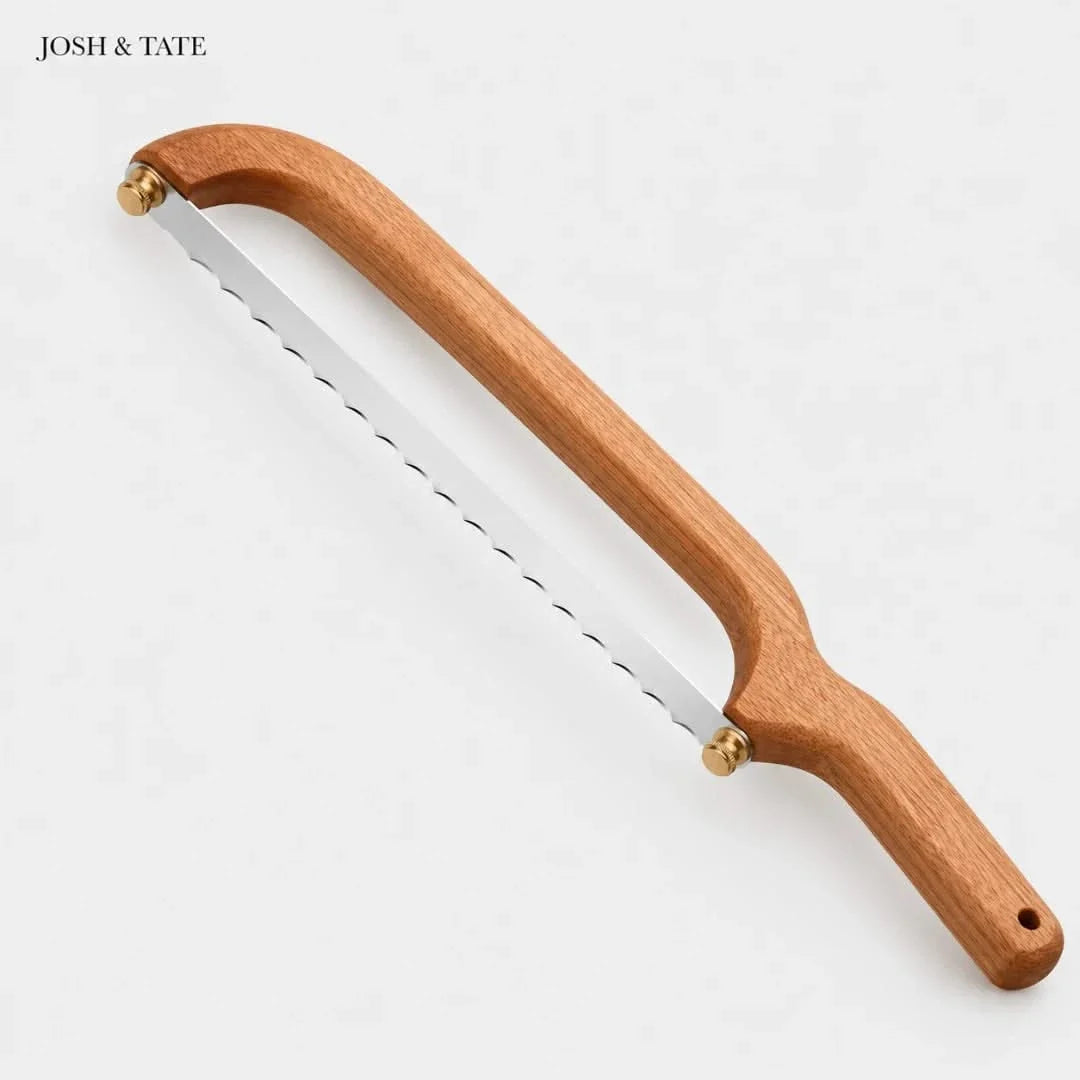 Arched Handsaw Bread Slicer with Replaceable Serrated Blade for Artisan Loaves, Sourdough & Crusty Baguettes | Thomler