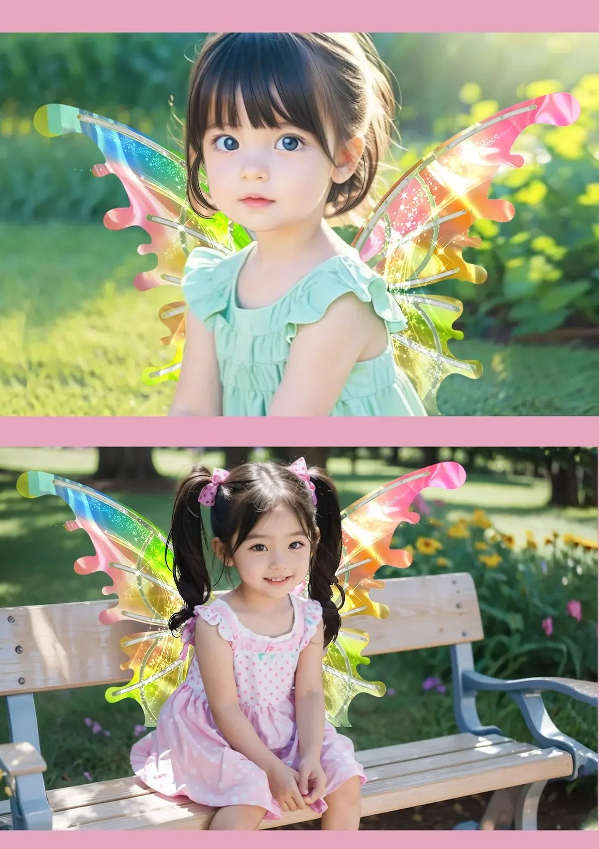 Motorized Fairy Wings with LED Lights – Wearable Fantasy Wing Toy for Costume Play & Parties | Thomler