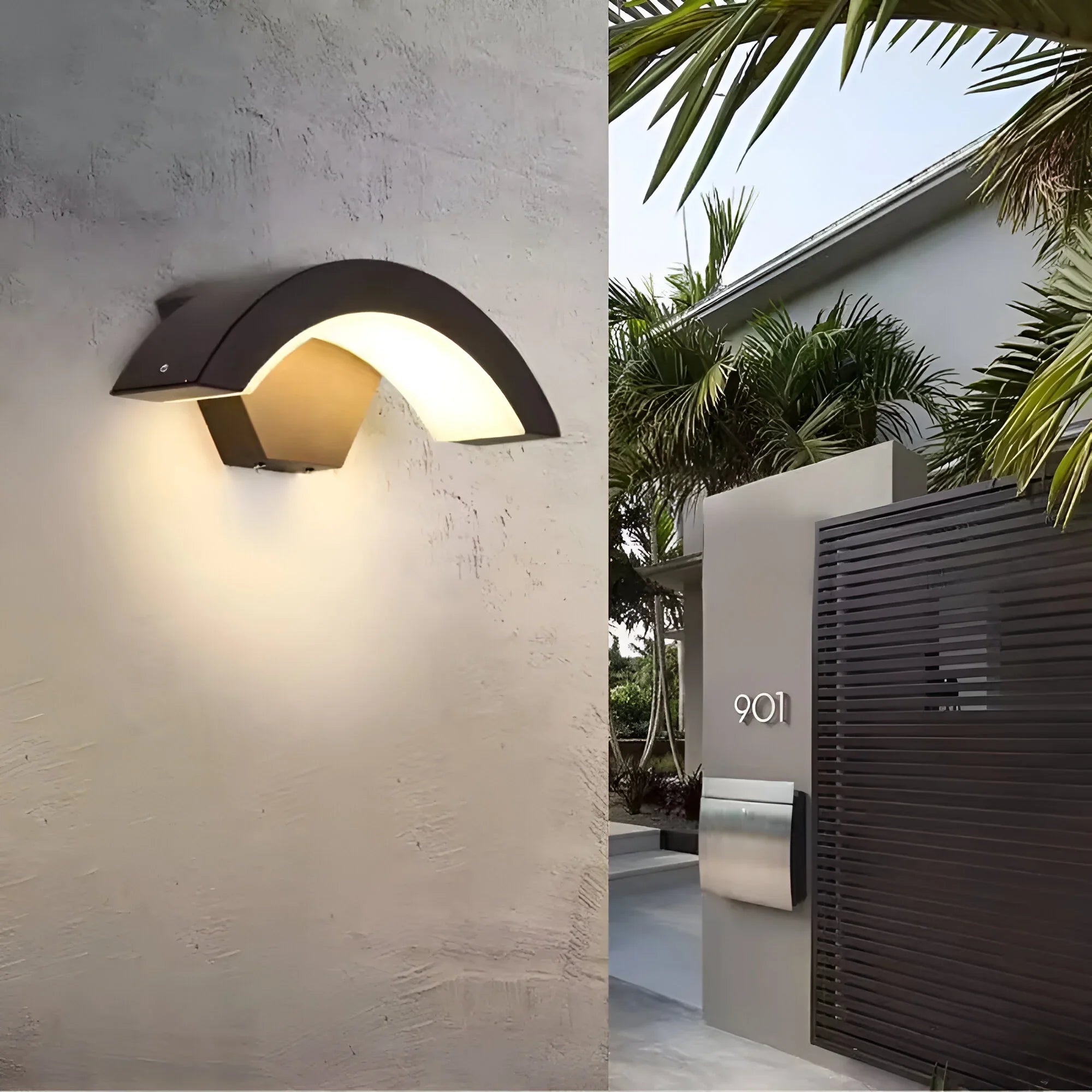 Outdoor Security Light with Motion Sensor | Weather-Resistant LED Wall Sconce for Porch, Patio & Entryway | 18W Automatic Dusk-to-Dawn | Thomler