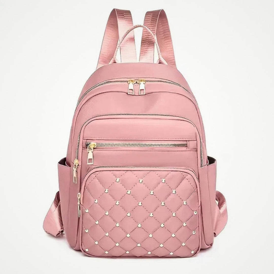 Multi-Compartment Quilted Backpack with Adjustable Straps & Top Handle for School, Work & Travel | Thomler