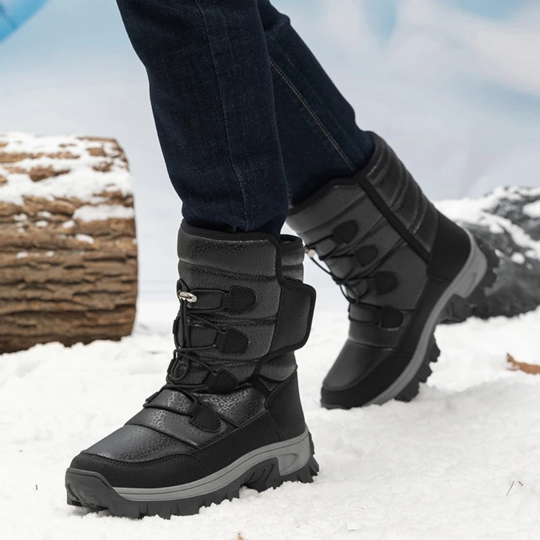 Women's Insulated Waterproof Winter Boots with Plush Lining – Slip-Resistant Platform Ankle Boots for Snow & Ice | Thomler