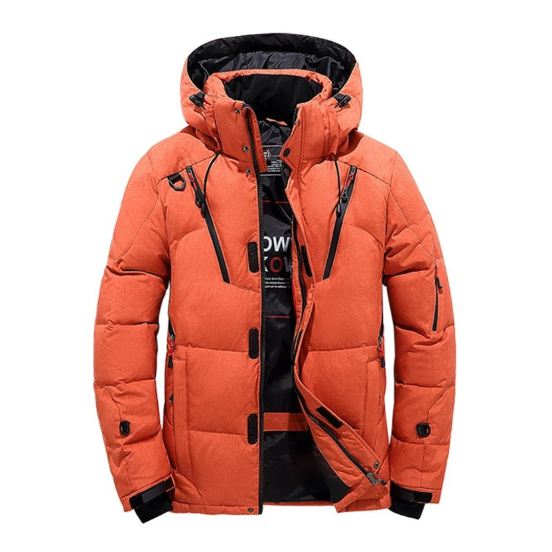 Insulated Winter Parka Jacket with Detachable Hood for Men – Windproof Cold Weather Coat for Outdoor Hiking Camping & Everyday Commuting | Thomler