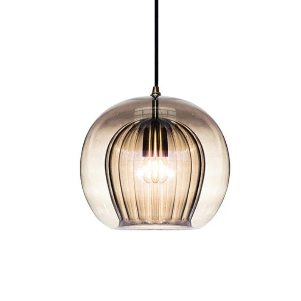 Pendant Light Glass Dome E14 Transparent Kitchen Island Dining Table Hanging Ceiling Lamp Modern Minimalist | Thomler