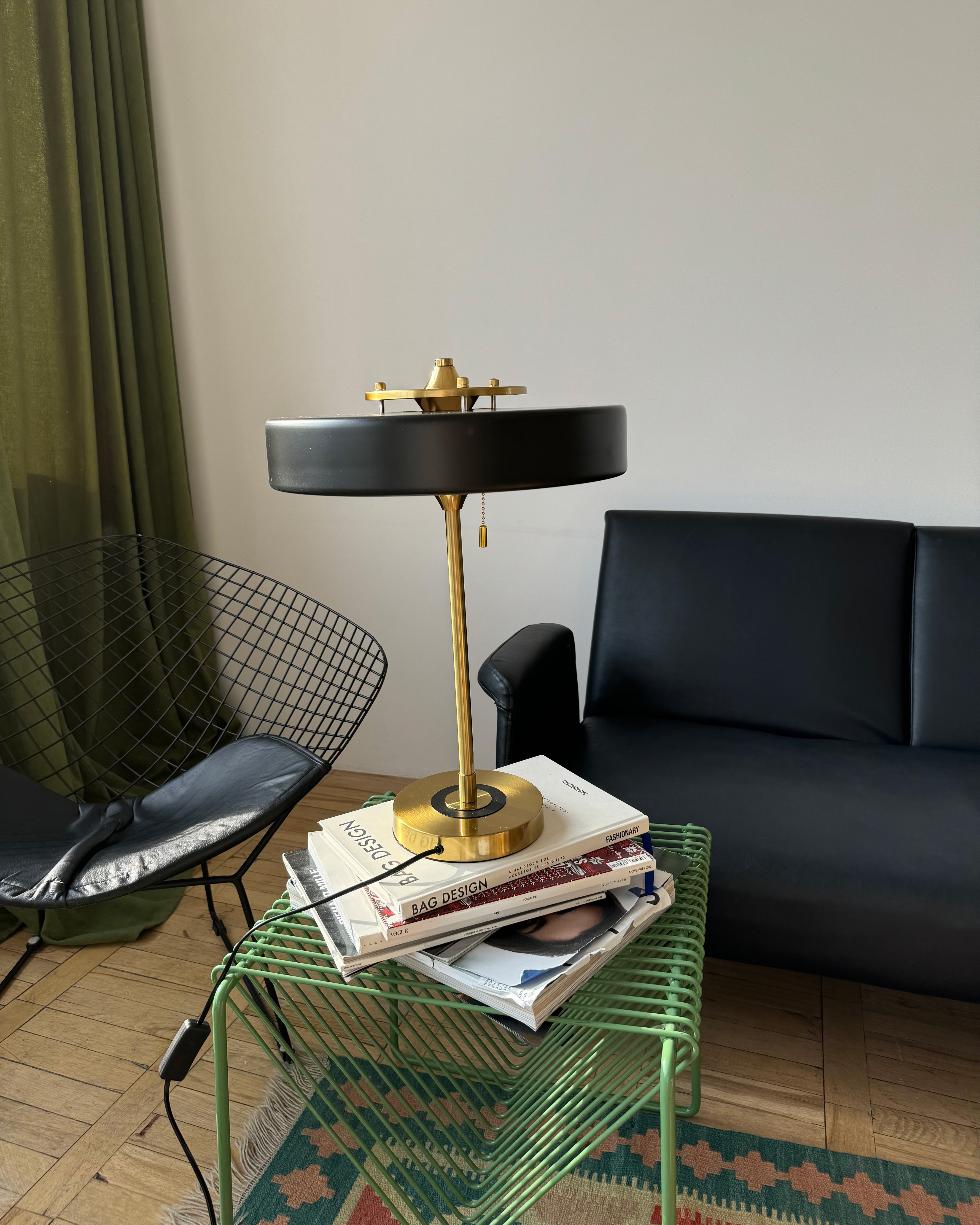 Table Lamp Brass 10W 13.8 in x 16.5 in Bedroom Living Room Study Vintage Midcentury Style Lighting | Thomler
