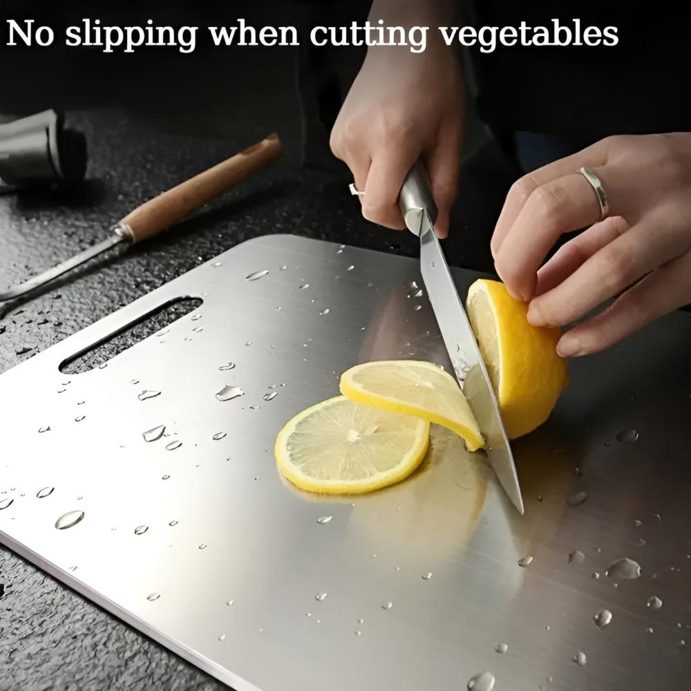 Stainless Steel Cutting Board for Kitchen – Antibacterial Non-Porous Food Prep Surface – Dishwasher Safe | Thomler