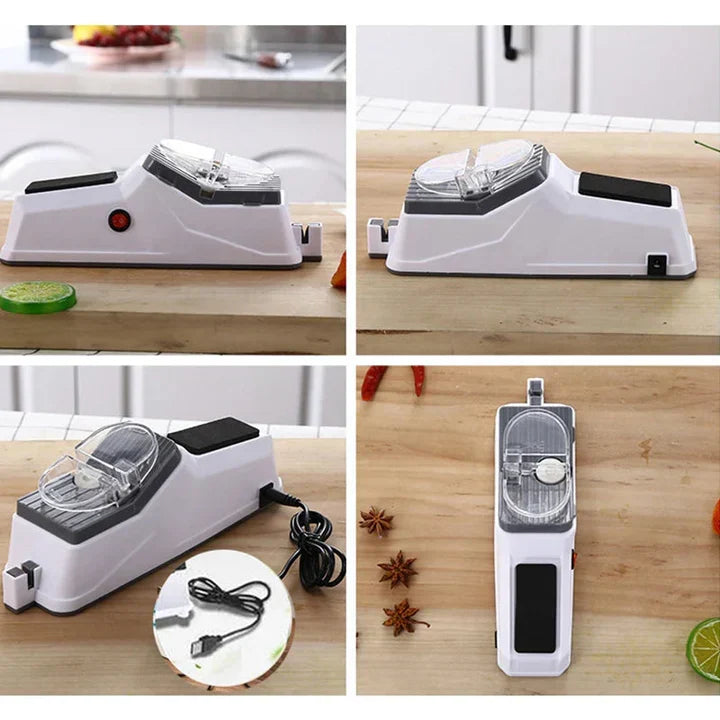 Automated Blade Sharpening Tool for Kitchen Knives, Two-Stage Honing System, Quick Edge Restoration for Chef & Utility Cutlery | Thomler