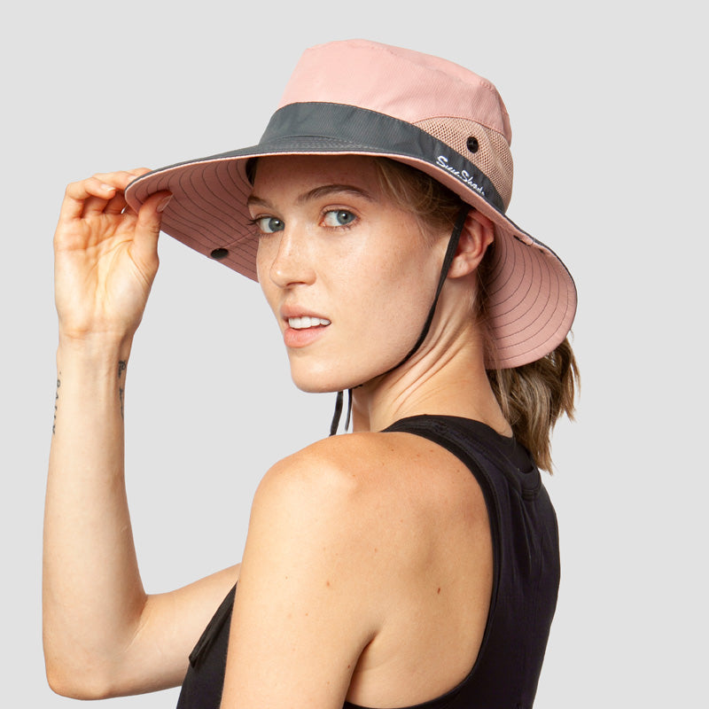 Foldable Wide Brim Sun Hat with UPF 50+ Protection & Ponytail Opening for Women | Thomler