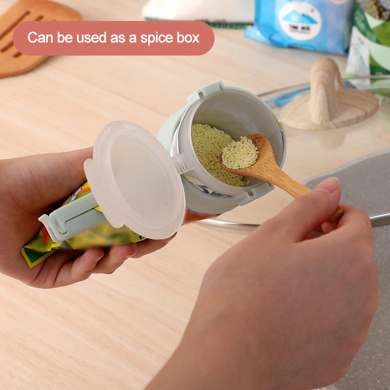 Bag Sealing Clips with Pour Spout for Snacks & Dry Goods – 4-Pack Food Storage Organizers for Pantry, Kitchen Cabinets | Thomler