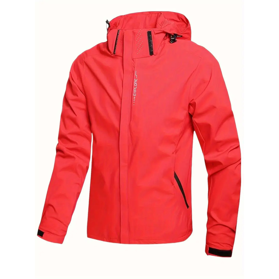 Lightweight Zip-Front Rain Jacket with Hood – Breathable Weather Shell for Men | Thomler