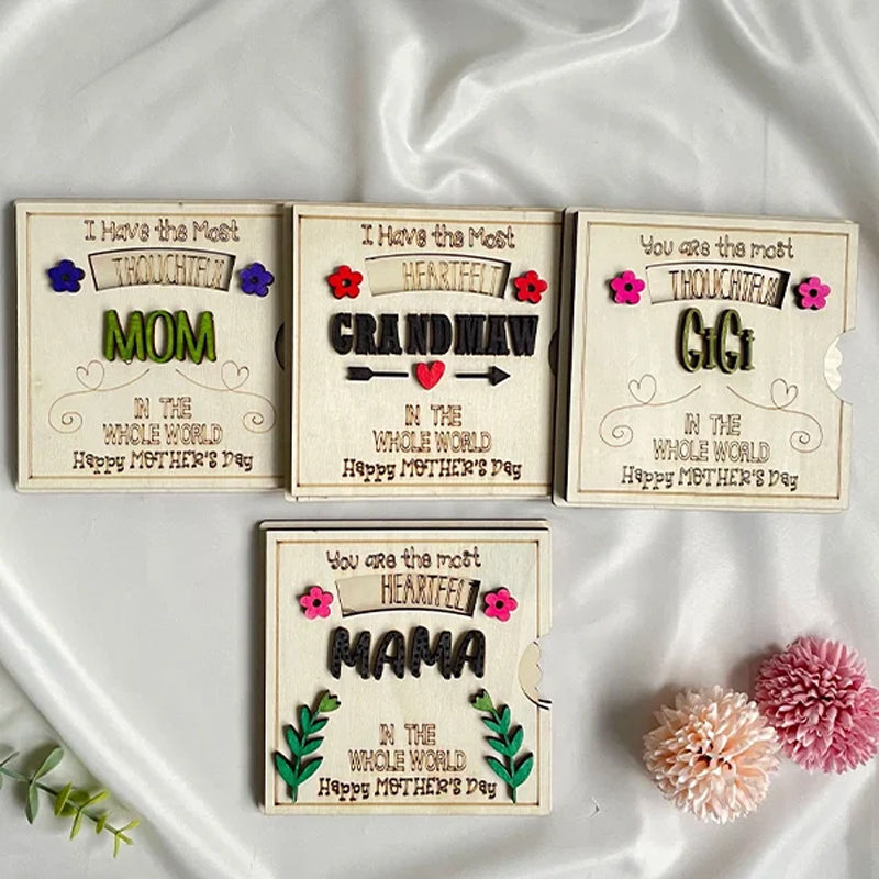 Interactive Spinning Sentiment Card with Rotating 3D Message Display for Mom | Thomler