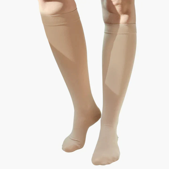 Graduated Compression Socks with Elastic Band for Swelling Relief & Circulation Support – Seamless Knee-High Design for Women & Men, Sizes | Thomler