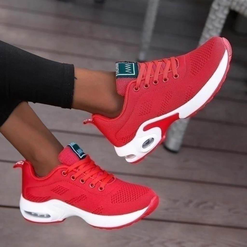 Cushioned Athletic Sneakers for Heel & Knee Support – Women's Lightweight Walking Shoes with Shock-Absorbing Sole for Plantar Fasciitis & Al | Thomler