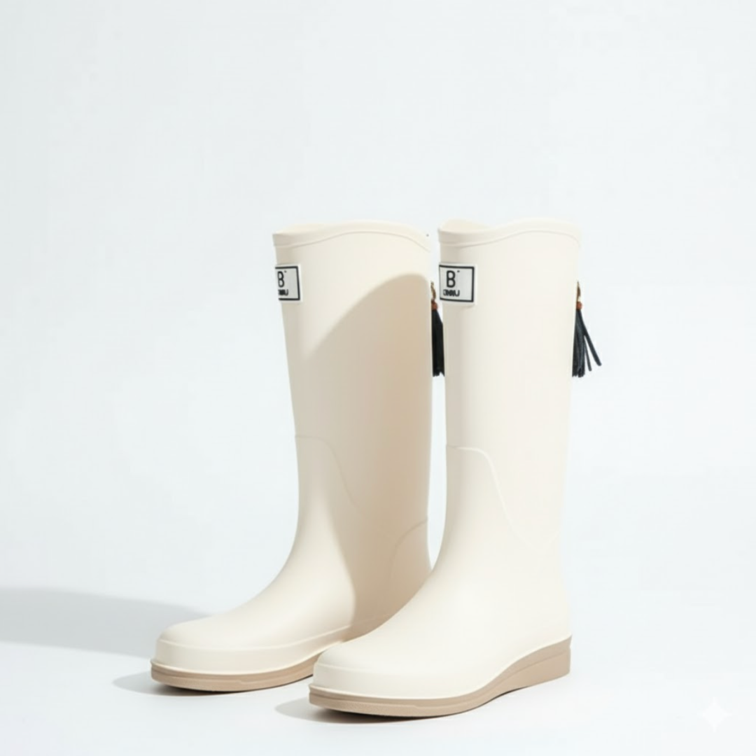 Women's Waterproof Rain Boots Mid-Calf – Slip-On PVC Wellington Boots for Wet Weather, Mud & Garden | Thomler