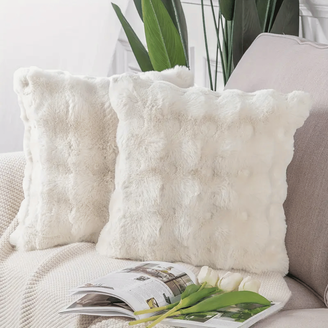 Faux Fur Throw Pillow Cases – Ultra Plush Decorative Covers with Hidden Zip for Living Room, Bedroom & Sofa | Thomler
