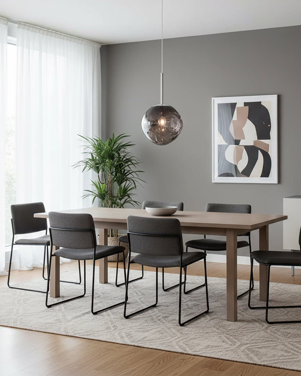 Pendant Lamp Metal 11 in Adjustable Ceiling Light Silver Gold Rose Gold Smoky Gray | Thomler