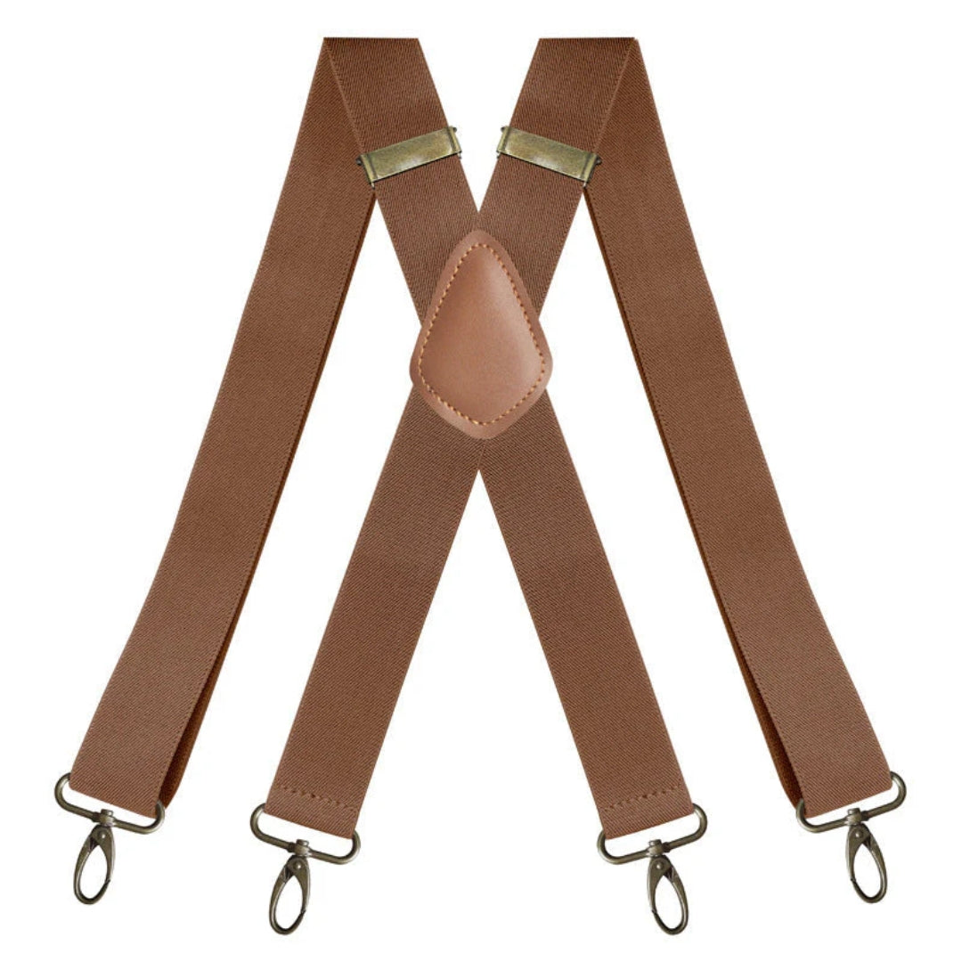 Adjustable X-Back Suspenders with Metal Clips for Men – Elastic Dress Braces for Formal & Casual Wear | Thomler