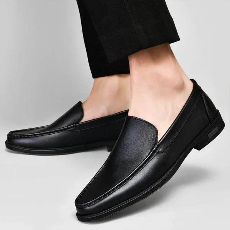 Men's Genuine Leather Loafers Slip-On Dress Shoes for Business Casual Wedding Office Formal Occasions Classic Italian Style Handcrafted | Thomler