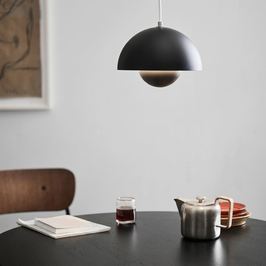 Hanging Planter Light Fixture with Built-In Pot for Indoor Plants & Modern Scandinavian Farmhouse Decor | Thomler