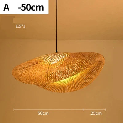 Handwoven Rattan Pendant Light Fixture Natural Woven Ceiling Lamp Rustic Farmhouse Hanging Light for Dining Room Kitchen Island Boho Home | Thomler