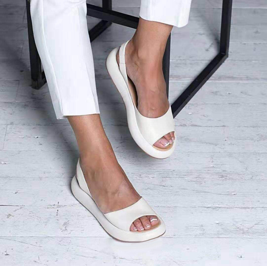 Women's Flat Sandals Open-Toe Summer Footwear Casual Beach Slides for Walking | Thomler