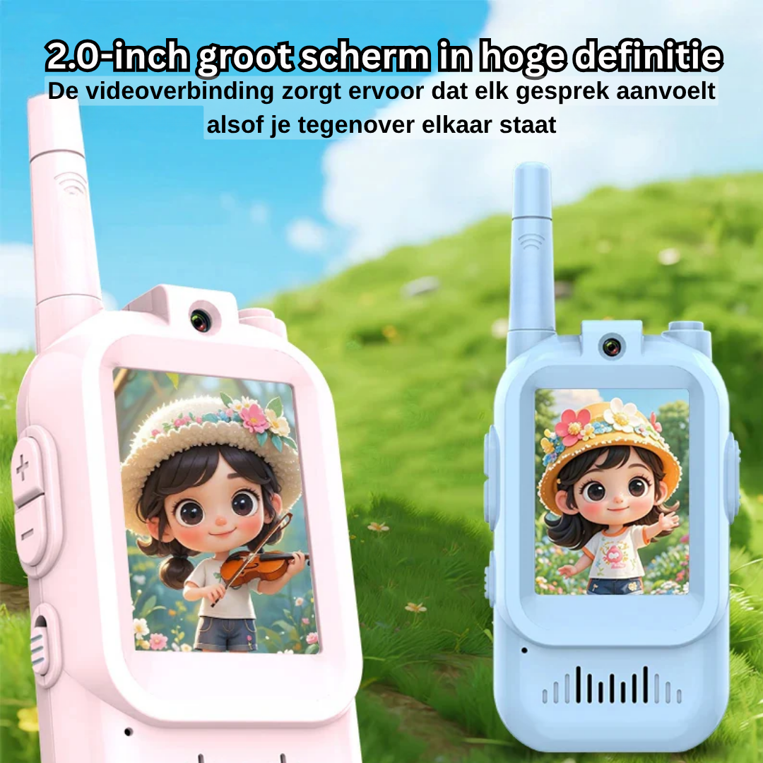 Two-Way Video Walkie Talkie Set for Kids with Voice Changer & Live Screen – Indoor Outdoor Play Radio Communicators for Children Ages 3-12 | Thomler