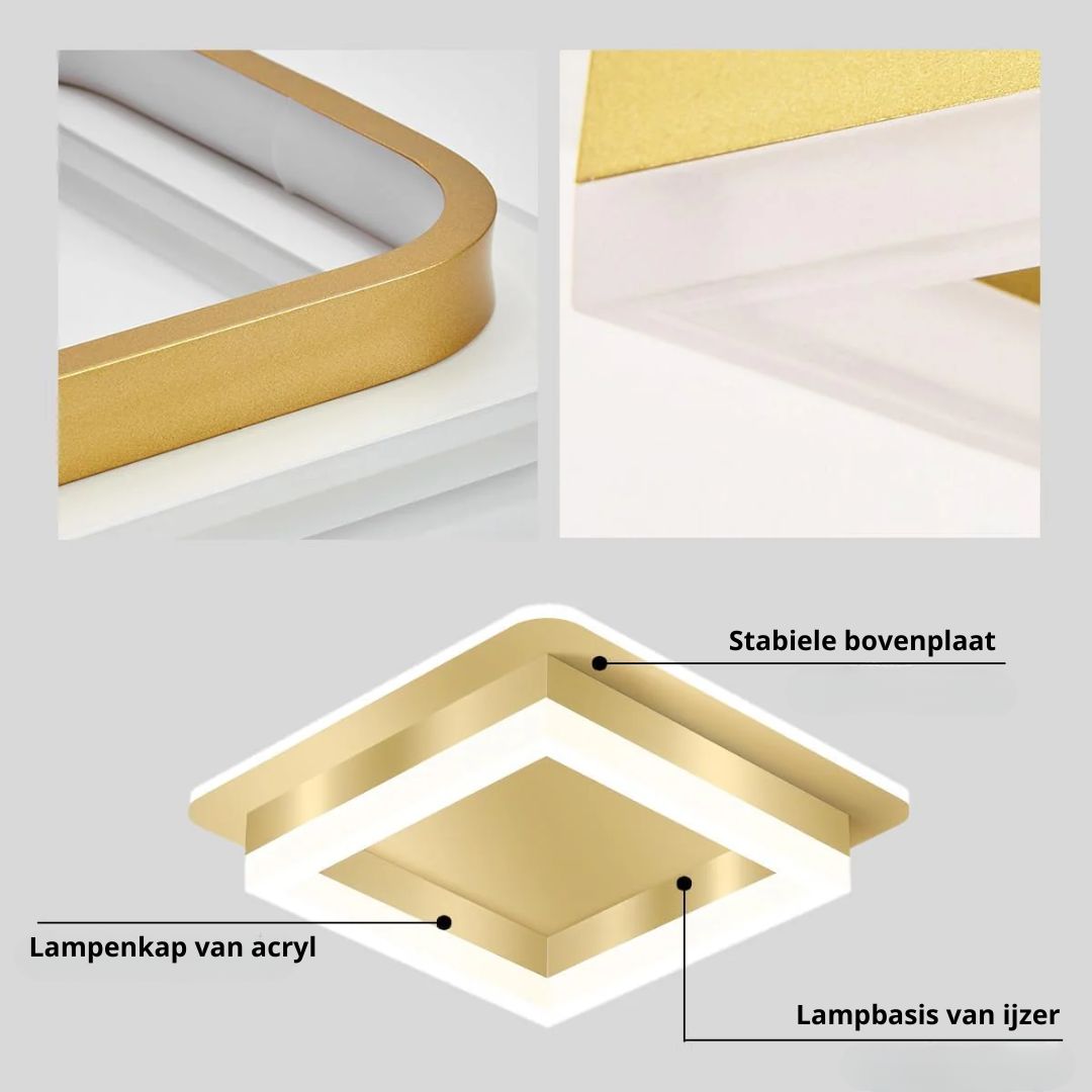 Ceiling Light LED 1920 Lumen Black White Bedroom Hallway Modern Geometric Flush Mount Living Room Lighting | Thomler