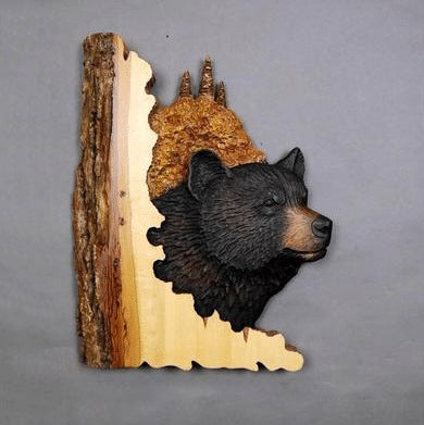 Hand-Carved Wooden Animal Wall Art Sculpture – Rustic 3D Wildlife Decor for Living Room, Bedroom & Office – Lightweight Hanging Home Accent | Thomler