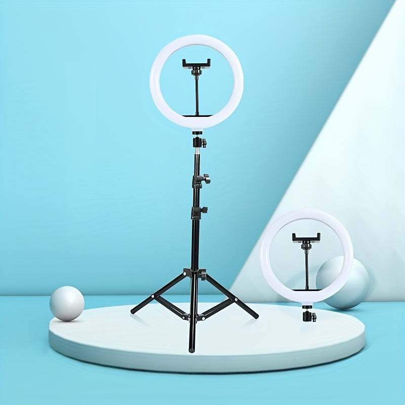 Circular Studio Light with Extendable Stand & Device Mount for Video Recording, Photography & Live Streaming | Thomler