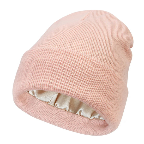 Silk-Lined Winter Beanie for Women – Protects Hair from Frizz, Static & Cold – Soft Wool Hat with Smooth Interior Lining for Everyday Wear | Thomler