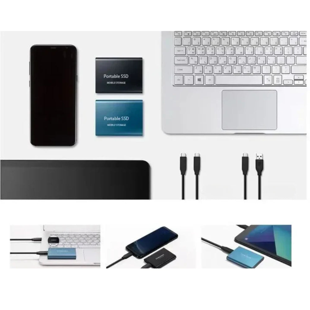 Portable SSD Drive USB External Storage Daily Data Transfer Laptop Computer Compatible Compact Mobile Backup Device | Thomler
