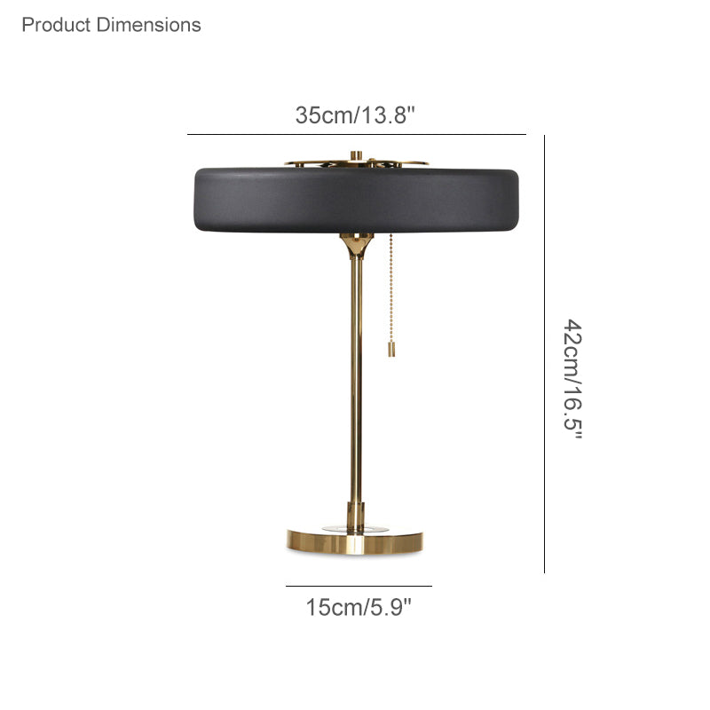 Table Lamp Brass 10W 13.8 in x 16.5 in Bedroom Living Room Study Vintage Midcentury Style Lighting | Thomler