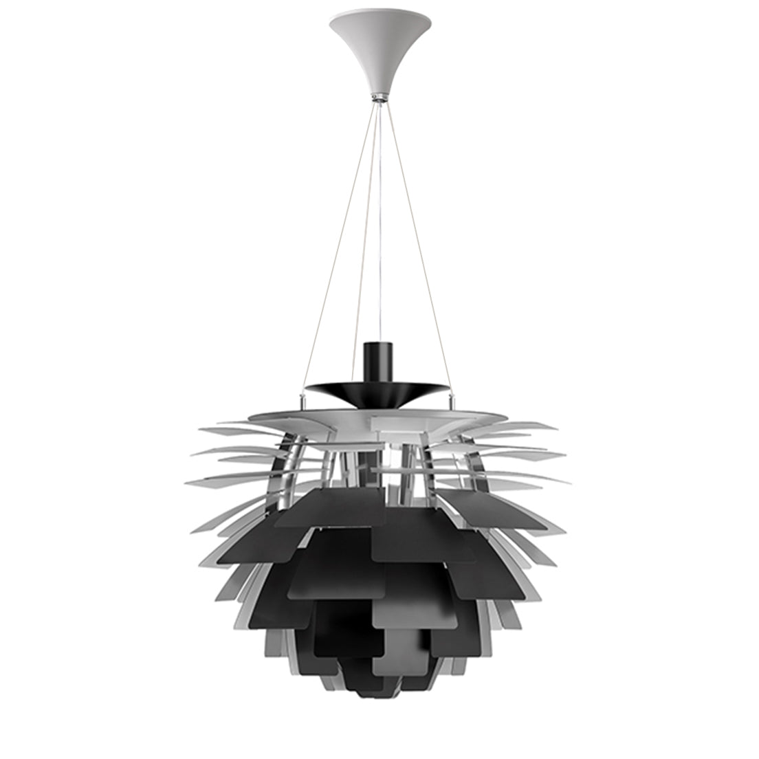 Pendant Light Metal 48.0 cm 18.9" Warm White Dining Room Adjustable Hanging Ceiling Lamp Pinecone Style E27 | Thomler
