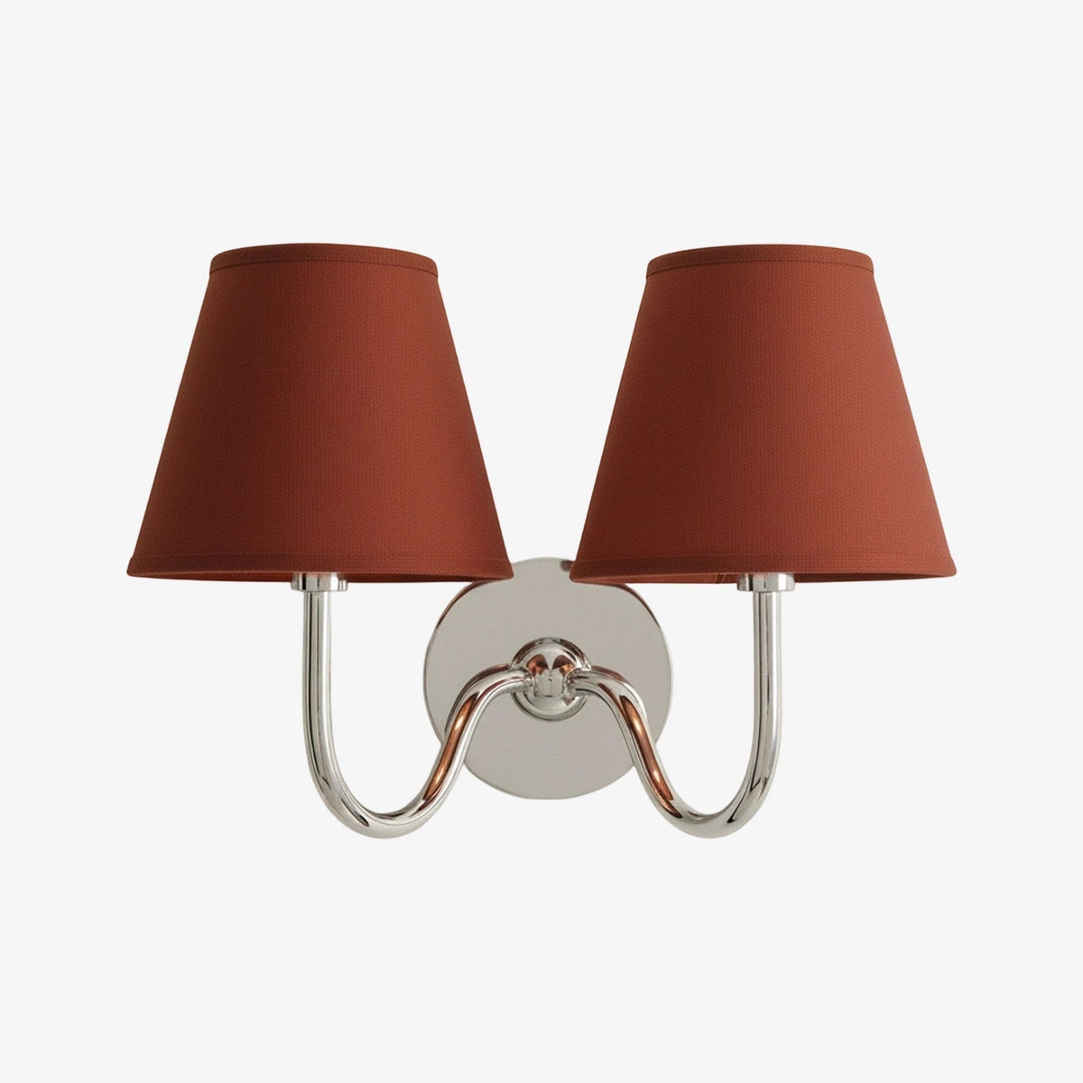 Brass Sconce with Fabric Drum Shade – 1 or 2 Light Hardwired Fixture for Bedroom, Hallway & Living Room | Thomler