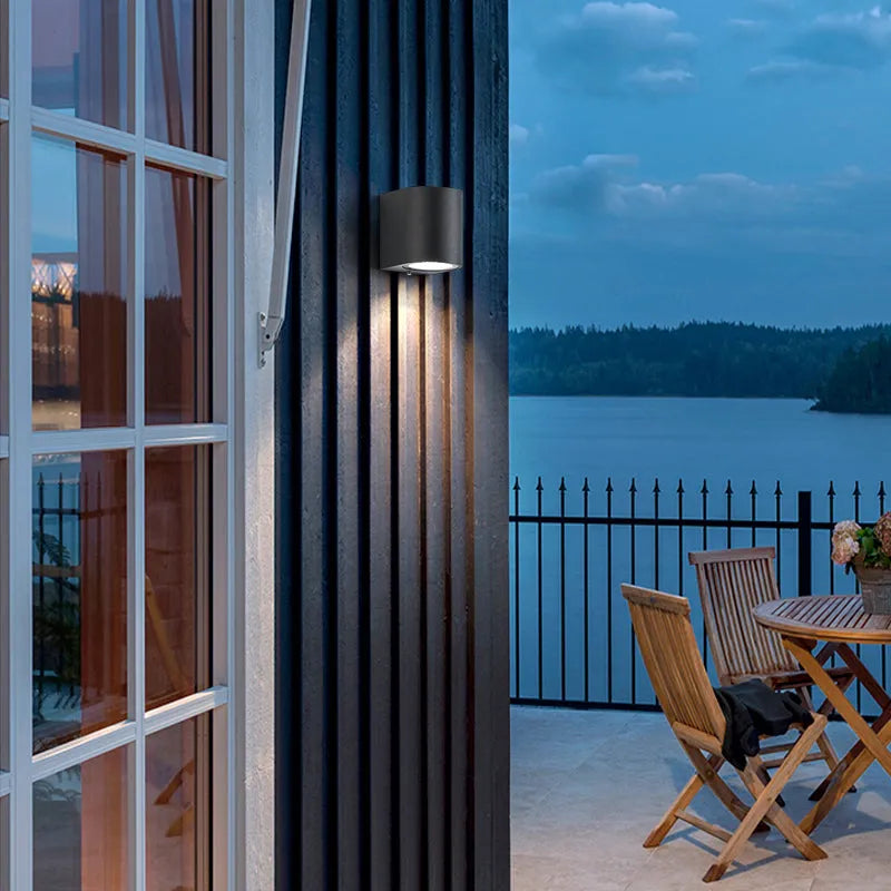 Modern Geometric Exterior Sconce with Clear Lens, Matte Finish for Patio & Entryway Lighting | Thomler