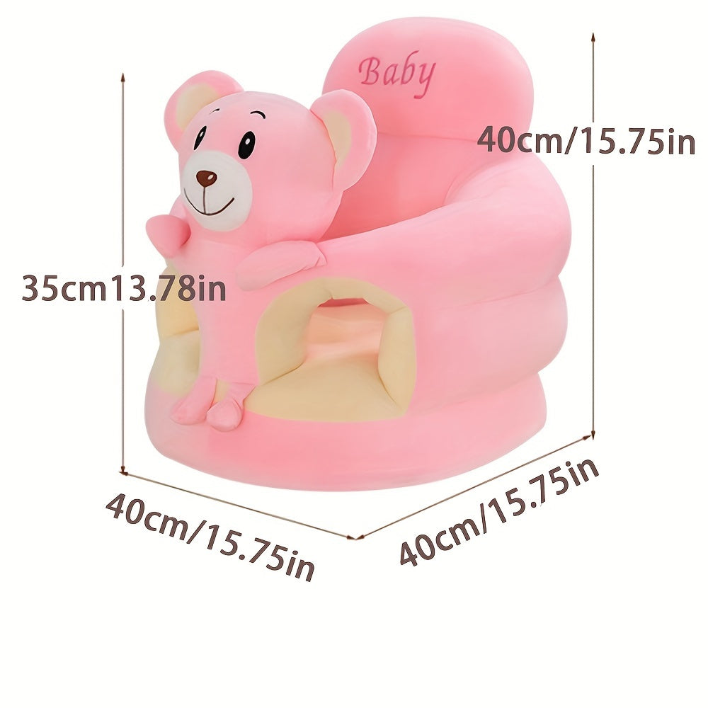 Plush Baby Support Seat for Learning to Sit – Soft Animal Character Chair with Backrest for Infants & Toddlers | Thomler