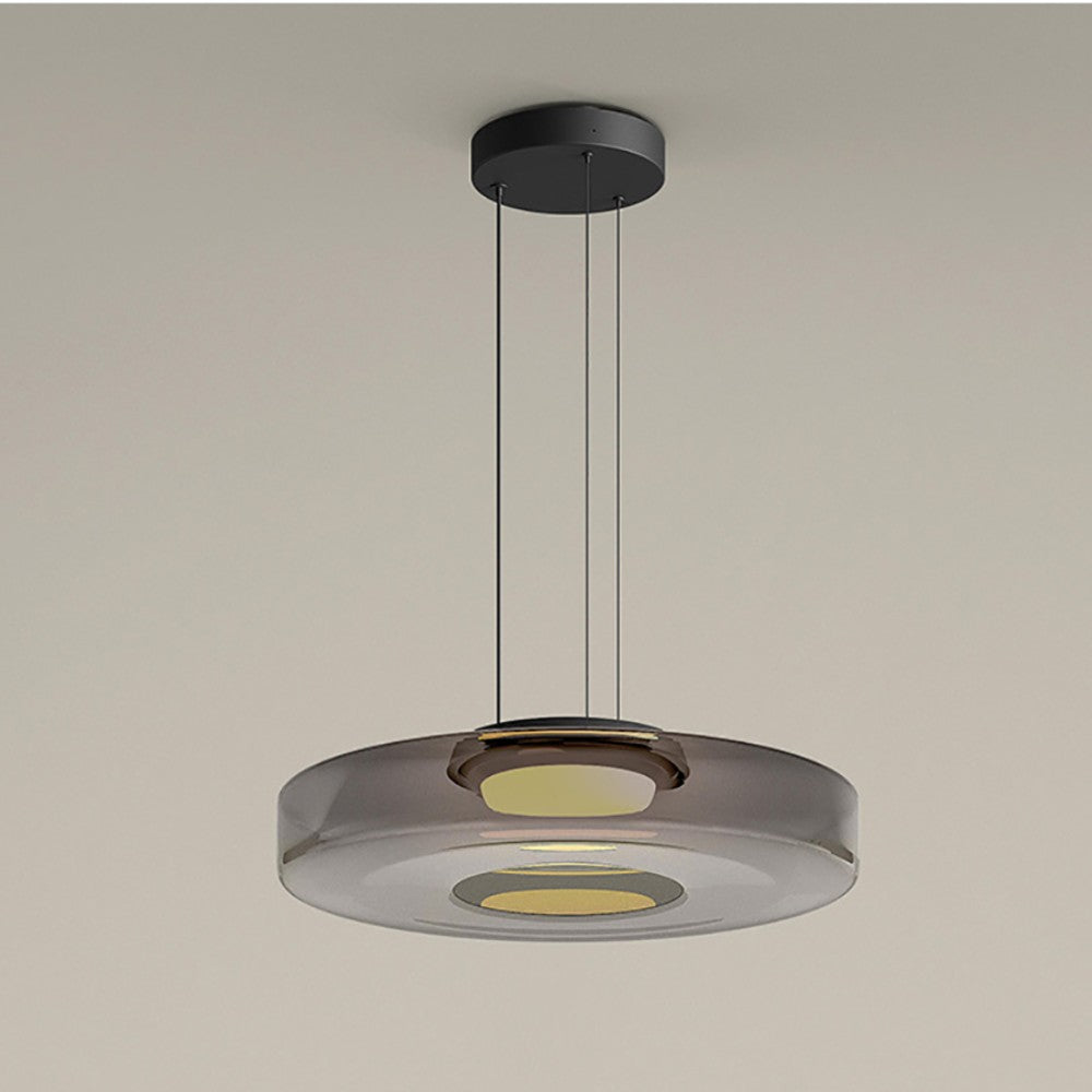 Multi-Tier Glass Pendant Light with Adjustable Cable for Kitchen & Dining Room | Modern LED Ceiling Fixture | Thomler